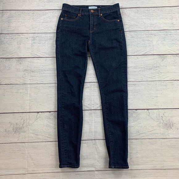 LOFT Jeans 26 / 2 Skinny Dark Wash Inseam 28.5" - Picture 2 of 9